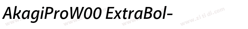 AkagiProW00 ExtraBol字体转换